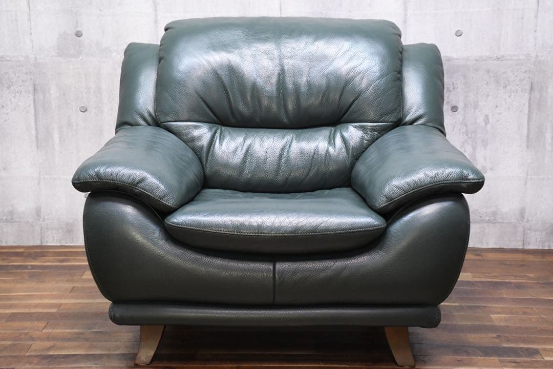 ECK99 IDC大塚家具 オースチン 1人掛けソファ レザー/総本革張り