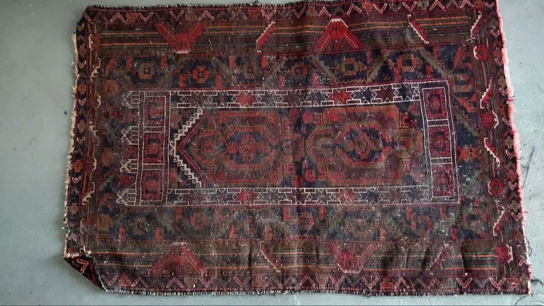 トライバルラグ　アフガン　敷物　ヴィンテージ