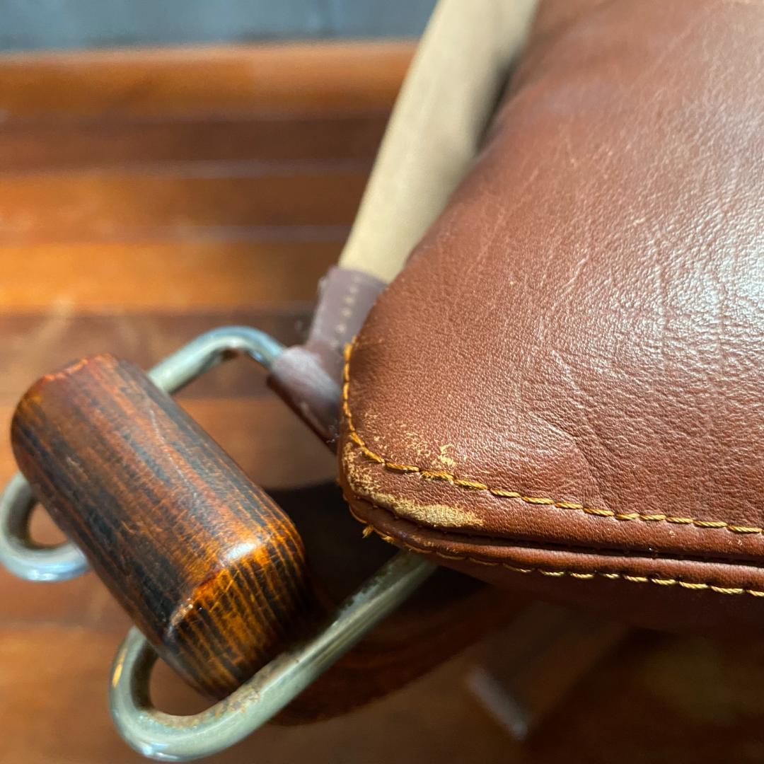 ヴィンテージ　名作 北欧家具 VATNE社　Falcon chair　本革ソファ