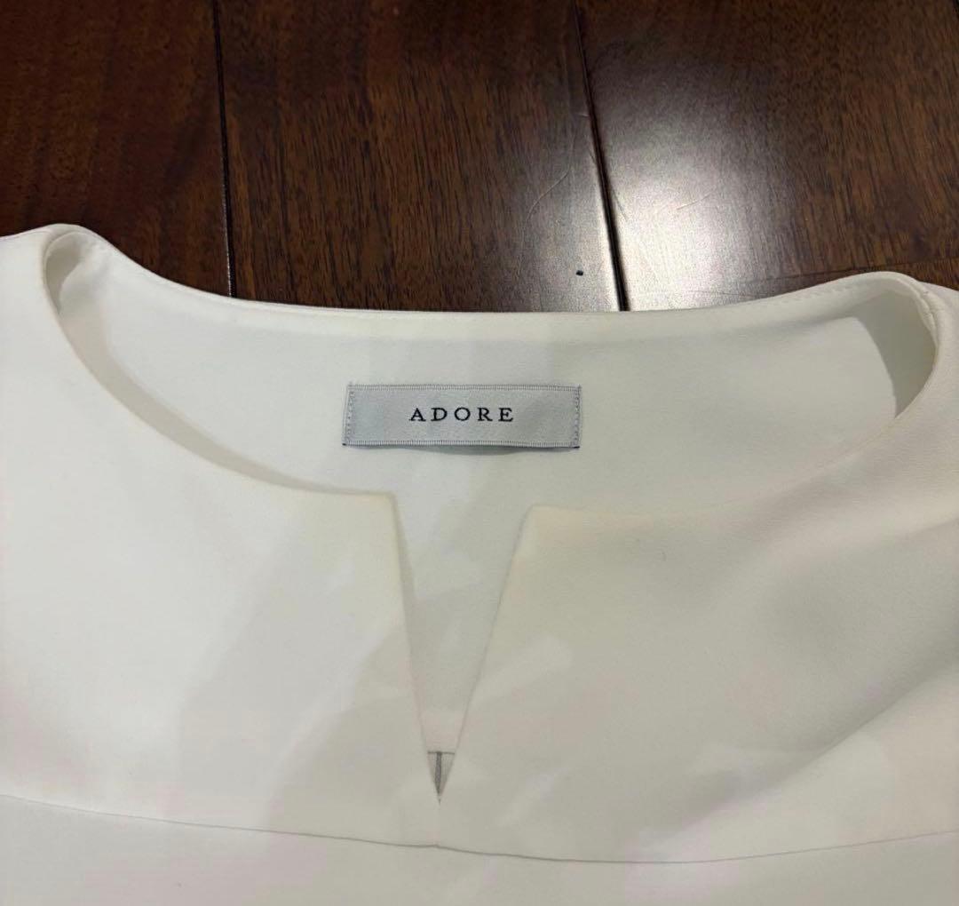 ADORE アドーア　ミドルジョーゼットバックプリーツブラウス