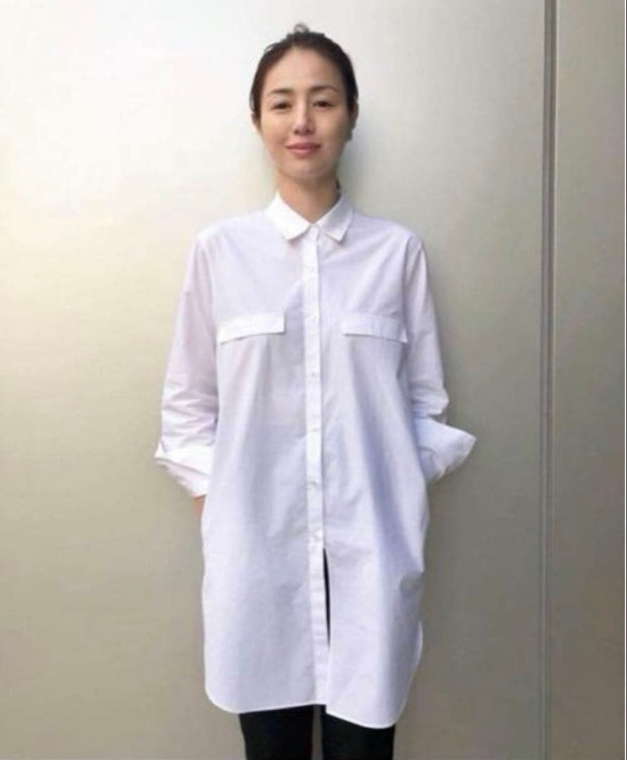 Herato ヘルト/loin. ロワン　ロングシャツ　ブルー　井川遥