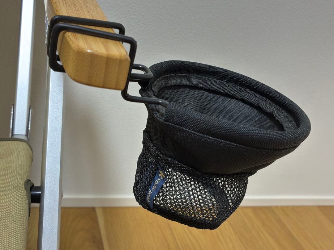 スノーピーク　ローチェア30 カーキ、ローチェアクッションプラス、カップホルダー