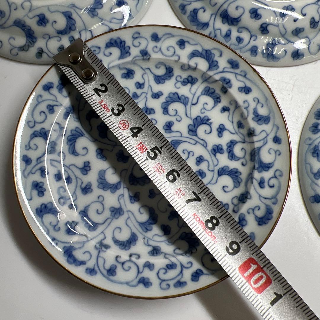 江戸中期　古伊万里唐草文　最上手小皿20枚　木箱付　東Y7-1104☆2Fトエオ