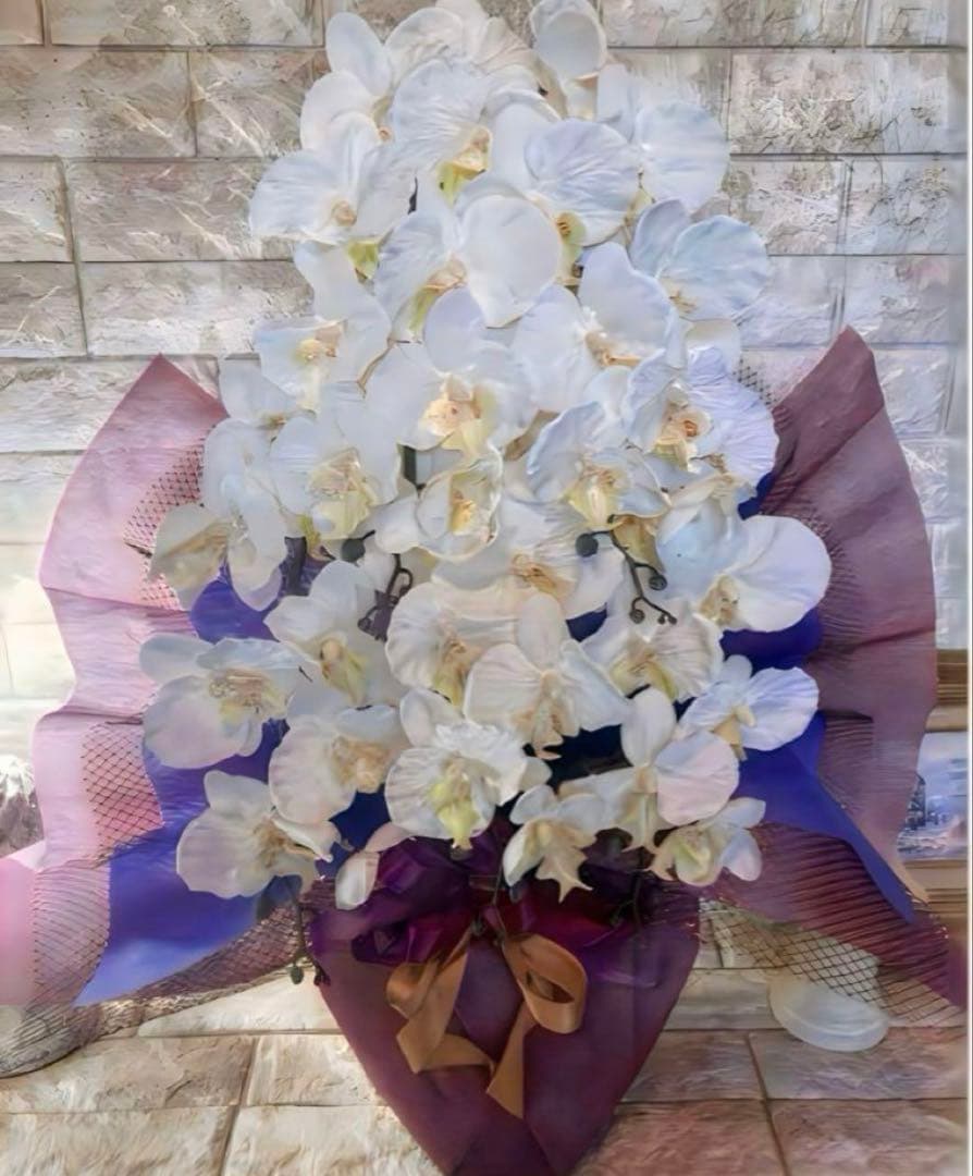 光触媒　人工観葉植物　ウォールグリーン　フェイクグリーン　胡蝶蘭754545@