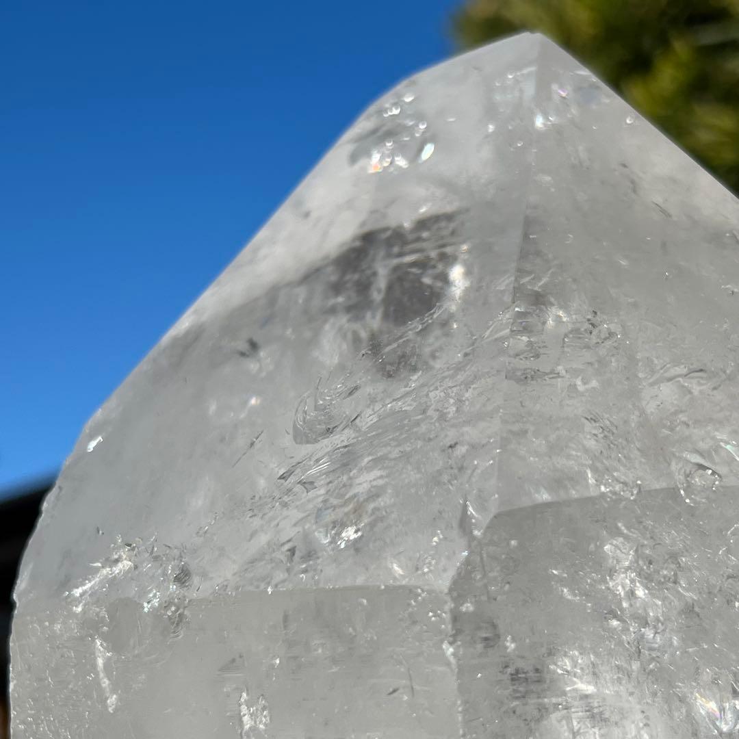 ✳️超破格‼️大迫力✨訳あり商品✨ハイクオリティ✨虹入り 水晶 六角柱 原石 天然石