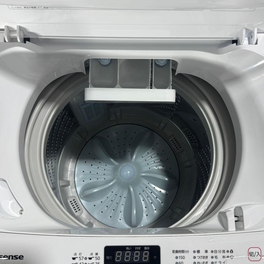 Hisense 洗濯機 7.5キロ 清掃済み 2021 ガラストップ d5197
