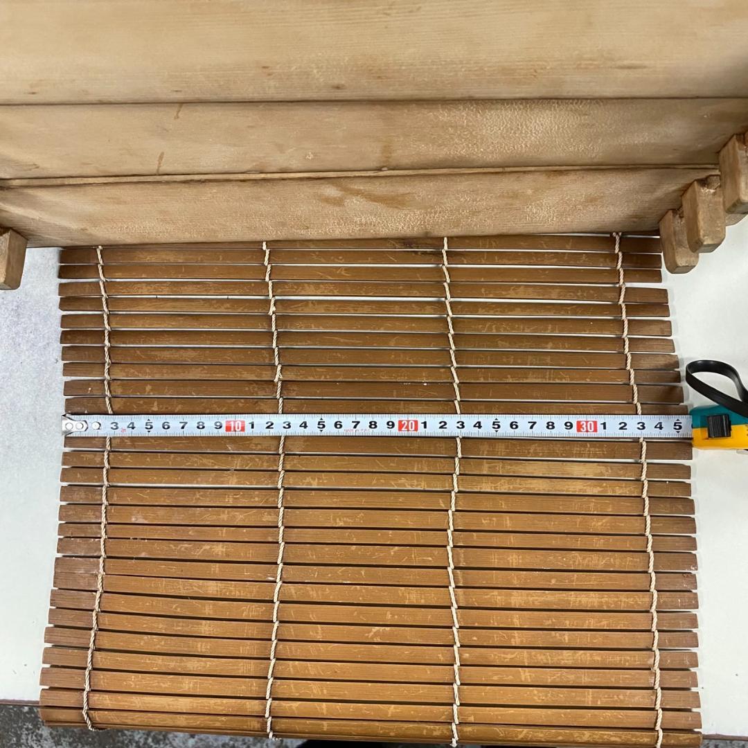 菓子屋用中古品　角蒸し蒸篭（せいろ）　蒸篭3枚＋木蓋　おまけで竹すだれ3枚