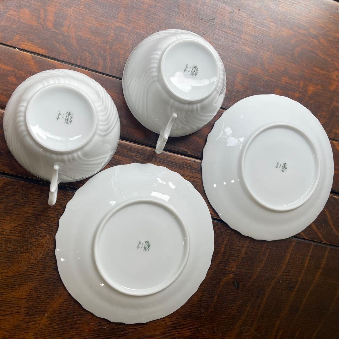 希少レアサイズ！リチャードジノリ　ベッキオホワイト　ティー兼用スープカップ　ペア