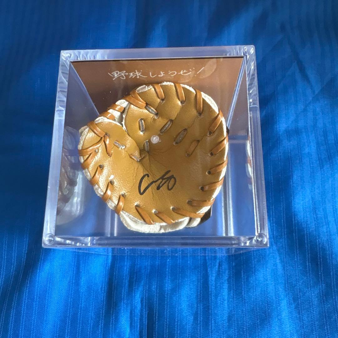 大谷翔平 ‘野球しようぜ！’ サイングローブディスプレイ