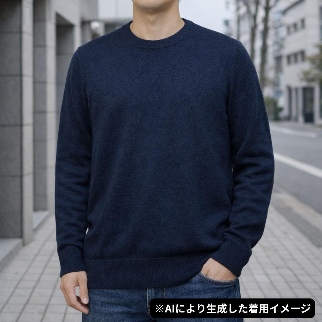 美品✨RRL ニット カシミヤ100 クルーネック ネイビー M ラルフローレン