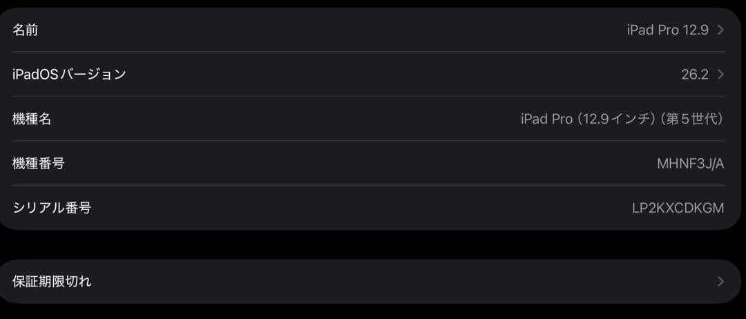 iPad Pro 12.9 M1 128gb 第5世代　中古品