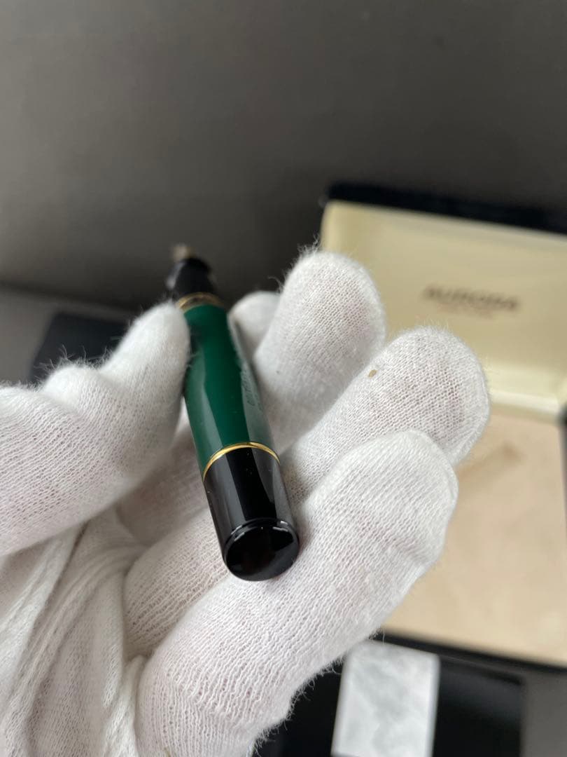 AURORA 緑色 万年筆 14K