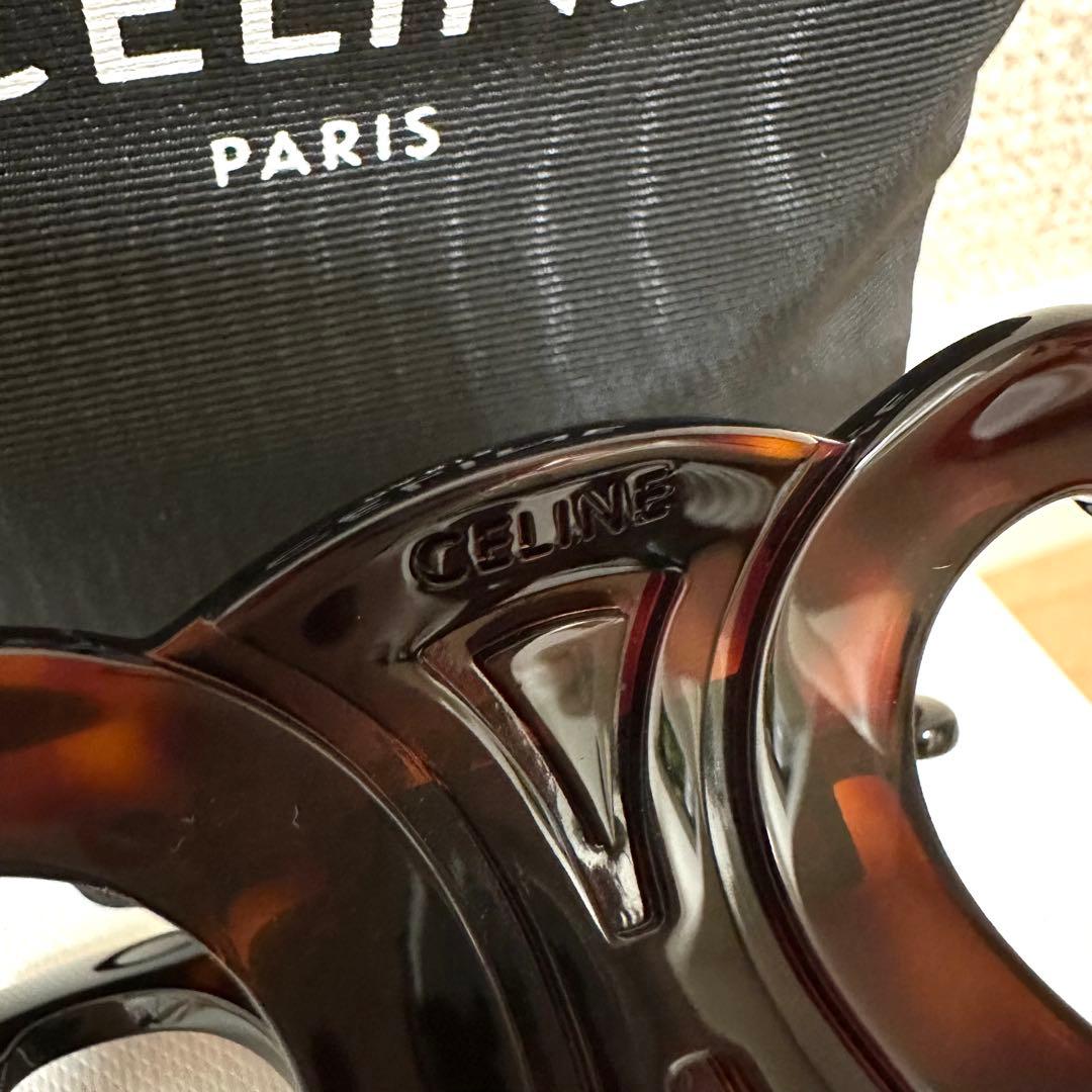 CELINE セリーヌ ラージ ヘアクロー アセテート バレッタ ヘアクリップ