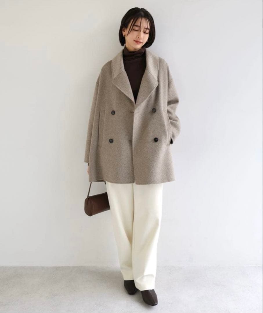 タイムセール‼️美品‼️andme evernavy ウールリバーPコート　M