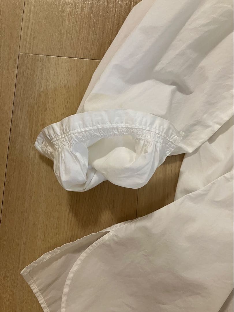 美品 Veritecoeur ヴェリテクール ギャザー ブラウス ホワイト