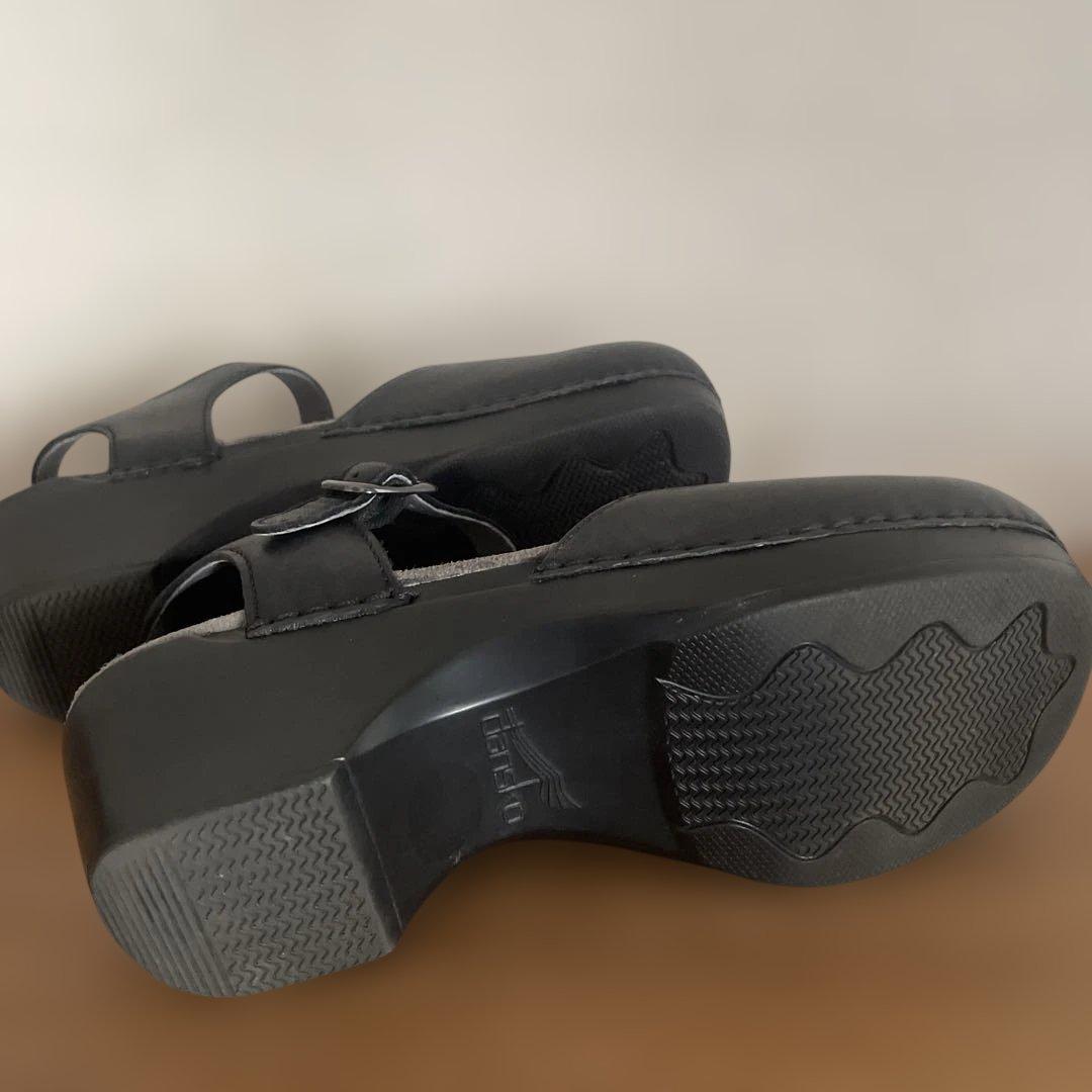 dansko ダンスコ サム ストラップサンダル 36 ブラック　本革