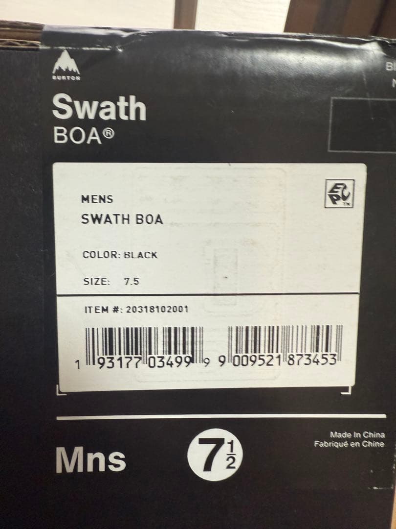 23-24 BURTON バートン メンズ　25.5㎝Swath BOA