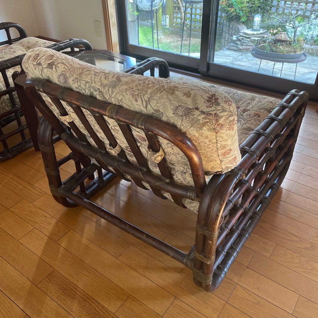 ヤマカワラタン ヴィンテージ 1人掛けソファ パーソナルチェア 山川ラタン