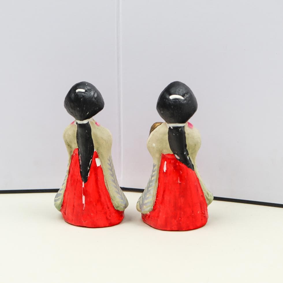 富山土人形 雛人形 11点 花瓶 屏風