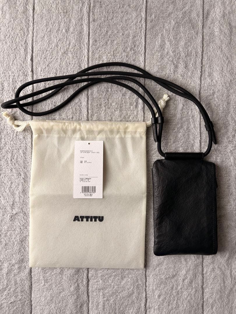 【新品】土屋鞄製造所ATTITU レザースマホショルダー(ファスナー)002
