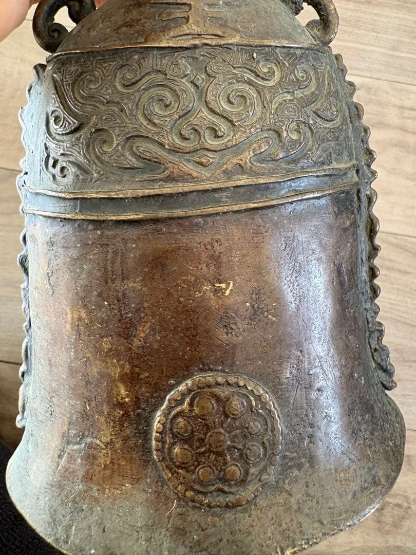 吊鐘，古道具，古銅製，時代物