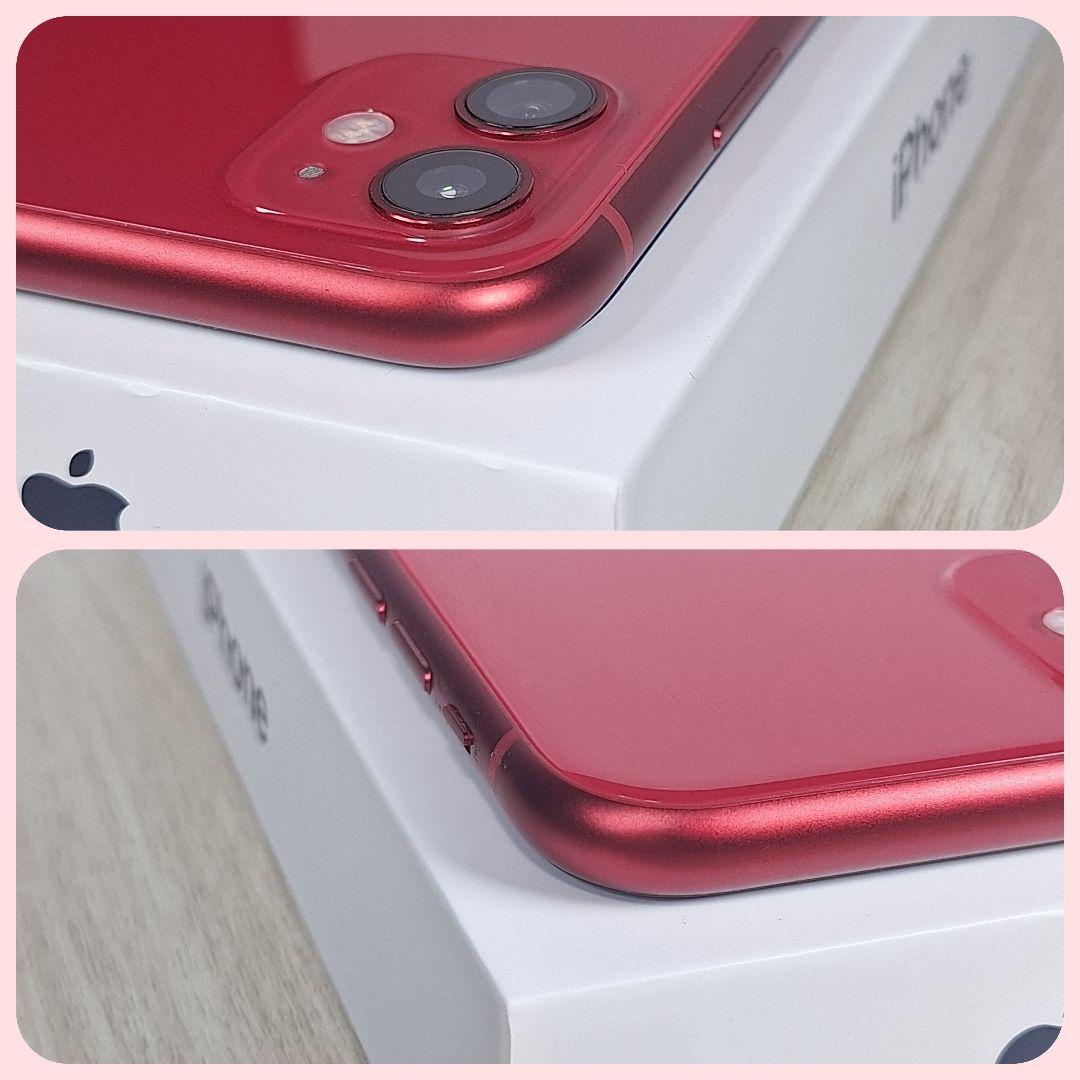 iPhone 11 128GB レッド SIMフリー バッテリー新品100%