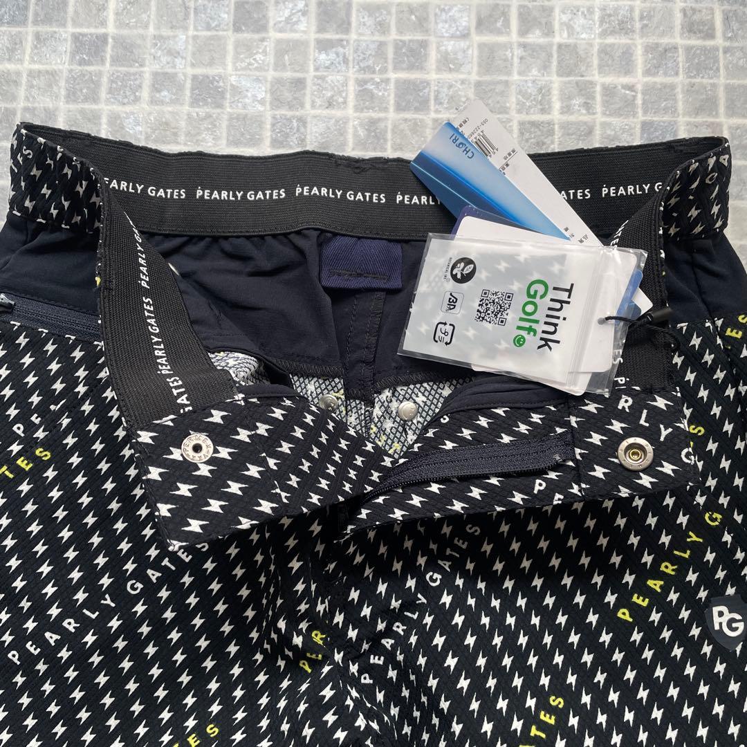 PEARLY GATES パーリーゲイツ　ジョガーパンツカミナリ柄　ネイビー　0