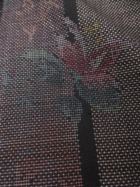 新古品！純泥染＊７マルキ＊本場奄美大島紬＊友原織物＊着物＊１６０ｃｍ＊裄６４