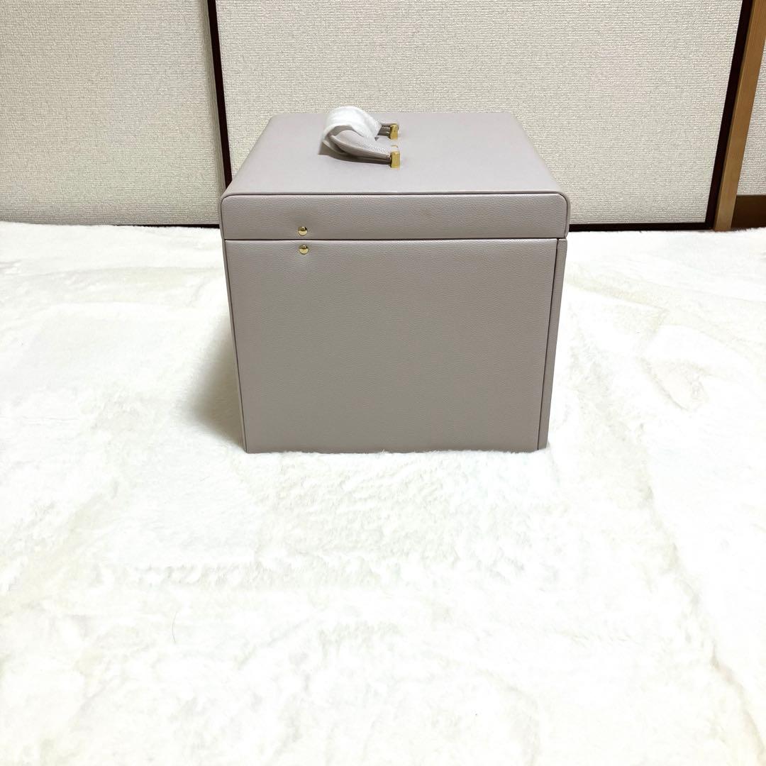 【新品未使用】グレー5層鏡面蓋 大容量 ジュエス宝石時計ブレスレット収納BOX