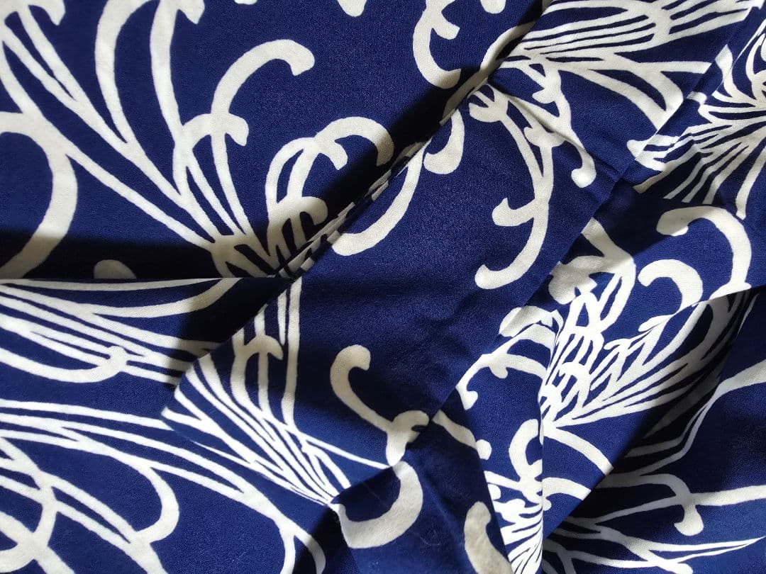 値下げしました。日本橋竺仙 波菊コーマ地浴衣単品美品