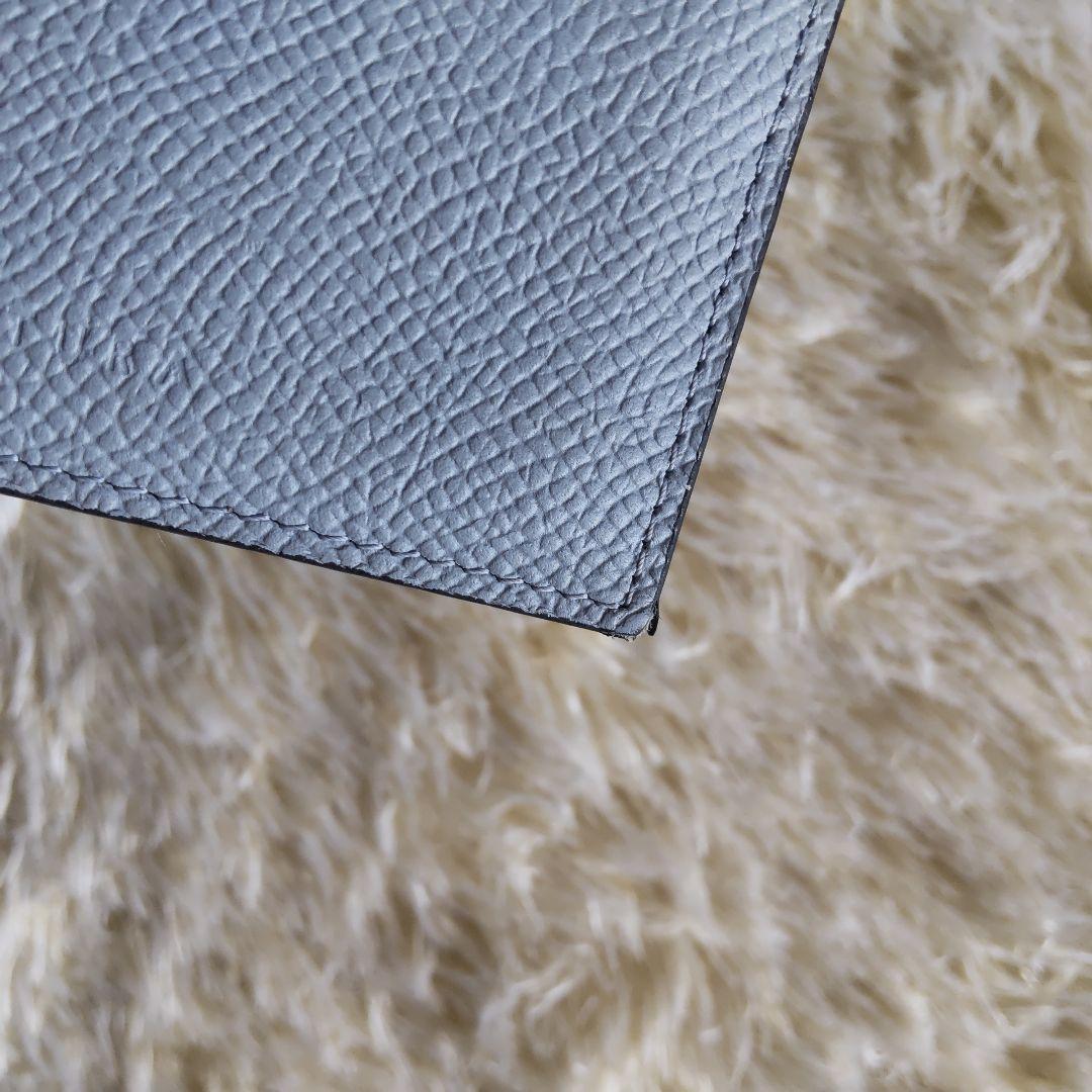 極美品✨ボナベンチュラ　カードケース　名刺入れ　スリム　ブルー　レザー