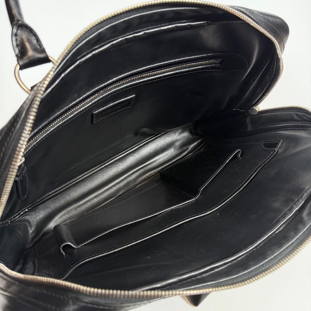 【美品】【希少】ラルフローレン　ビジネスバッグ　カーフレザー　ブラック　メンズ