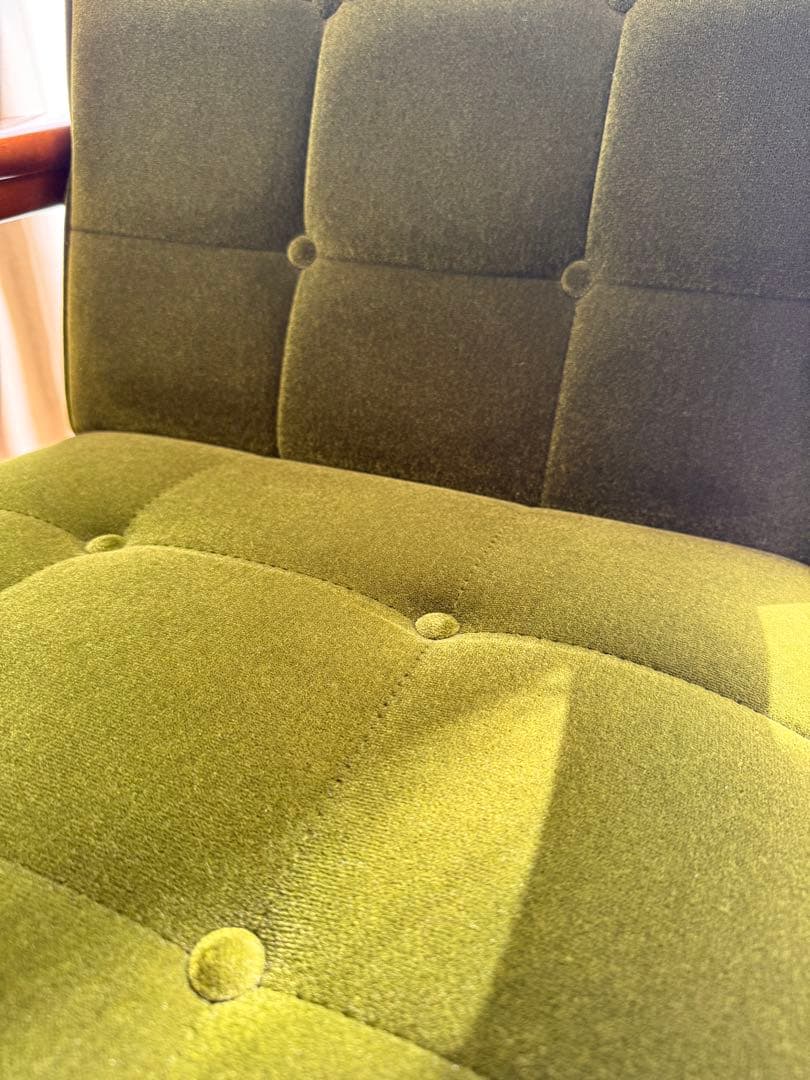 【karimoku】カリモク Kチェア モケットグリーン 1人掛けソファ