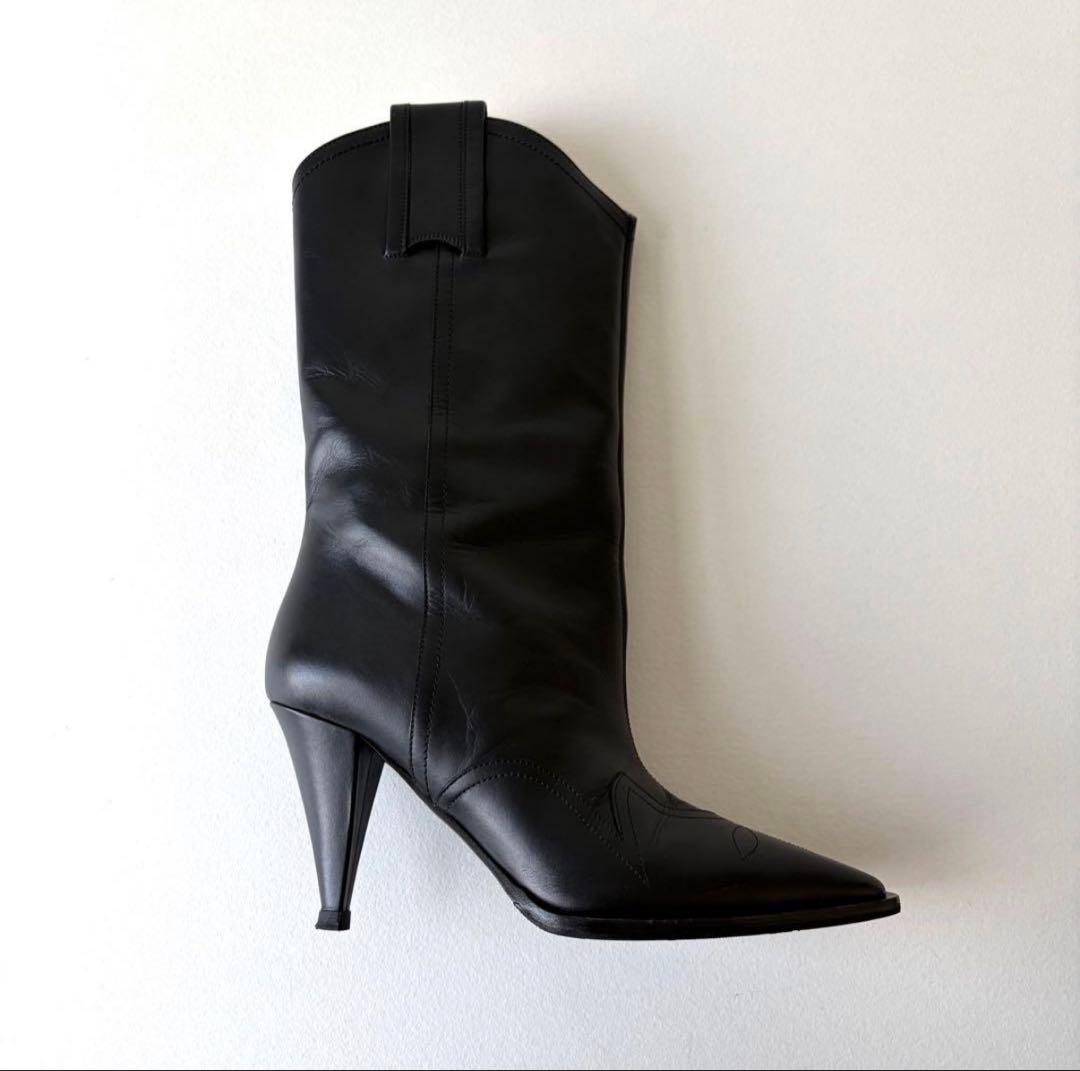 NINARICCI ニナリッチ ウエスタン ブーツ ピンヒール レザー 本革