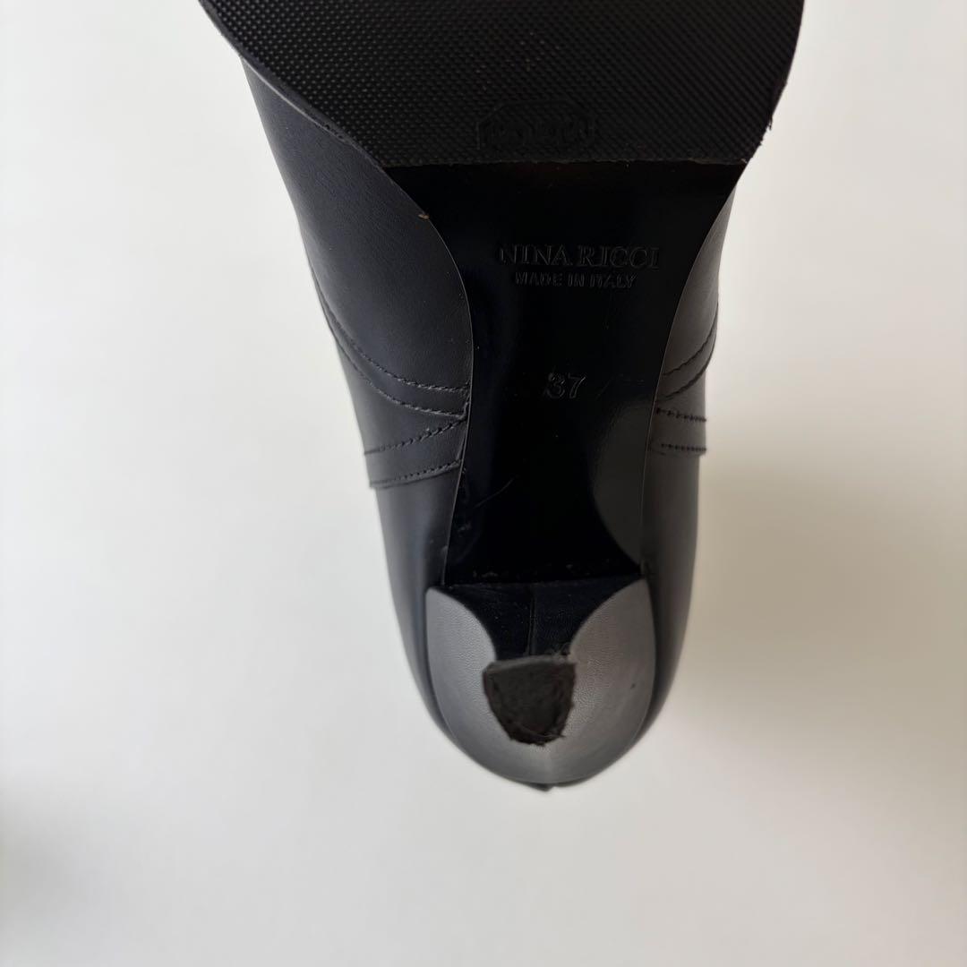 NINARICCI ニナリッチ ウエスタン ブーツ ピンヒール レザー 本革