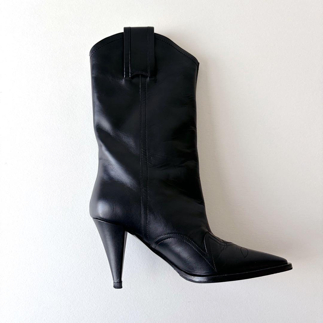 NINARICCI ニナリッチ ウエスタン ブーツ ピンヒール レザー 本革