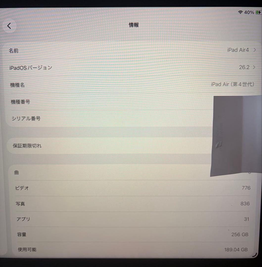 ⭐︎注意点あり⭐︎Apple iPad Air4 ブルー本体