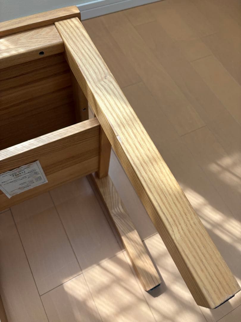 無印良品 木製サイドテーブルベンチ　タモ材　廃盤品