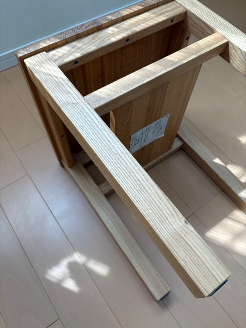 無印良品 木製サイドテーブルベンチ　タモ材　廃盤品