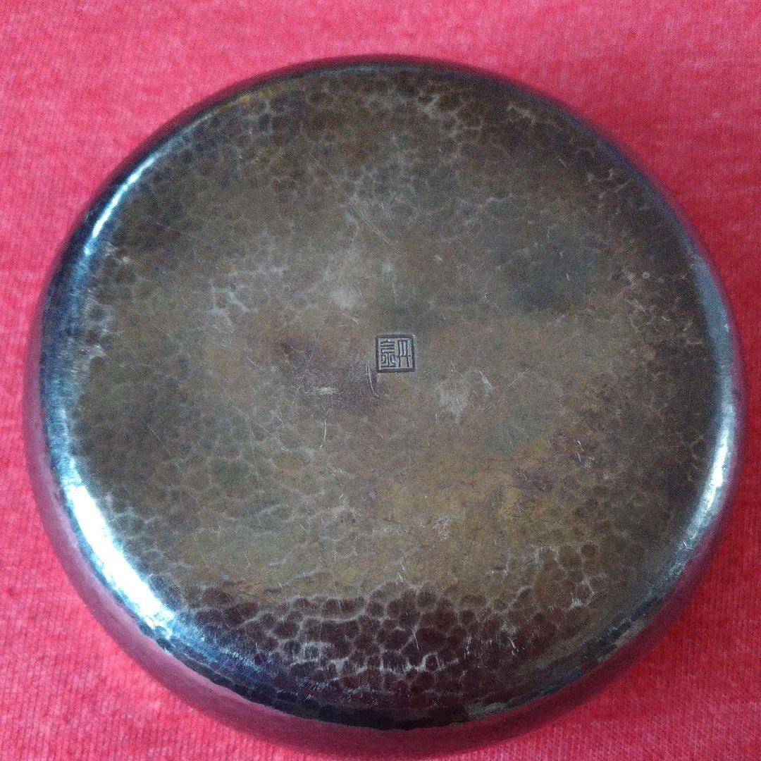 丹金。銀製。ヤンポ、やんぽ。小物入れ。菓子入れ。ボンボニエール。74g。中古品。