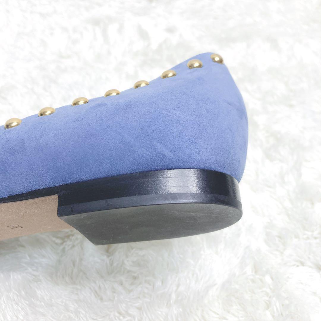 【極美品✨ペリーコ】スタッズ スウェード フラットシューズ 38 イタリア製