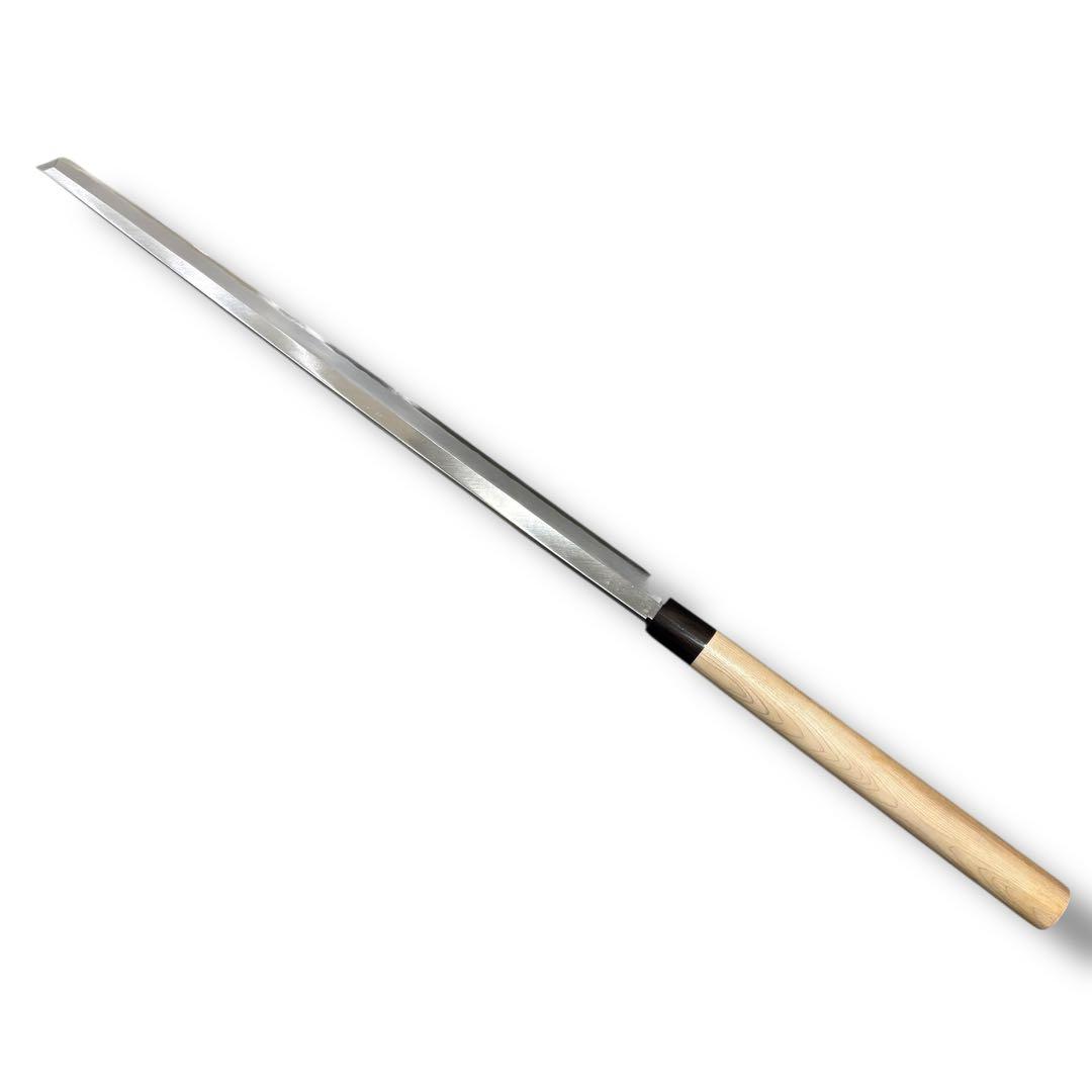 マグロ包丁 源正久 鮪 木製ハンドル 全長約85.5cm 刃部分約55am