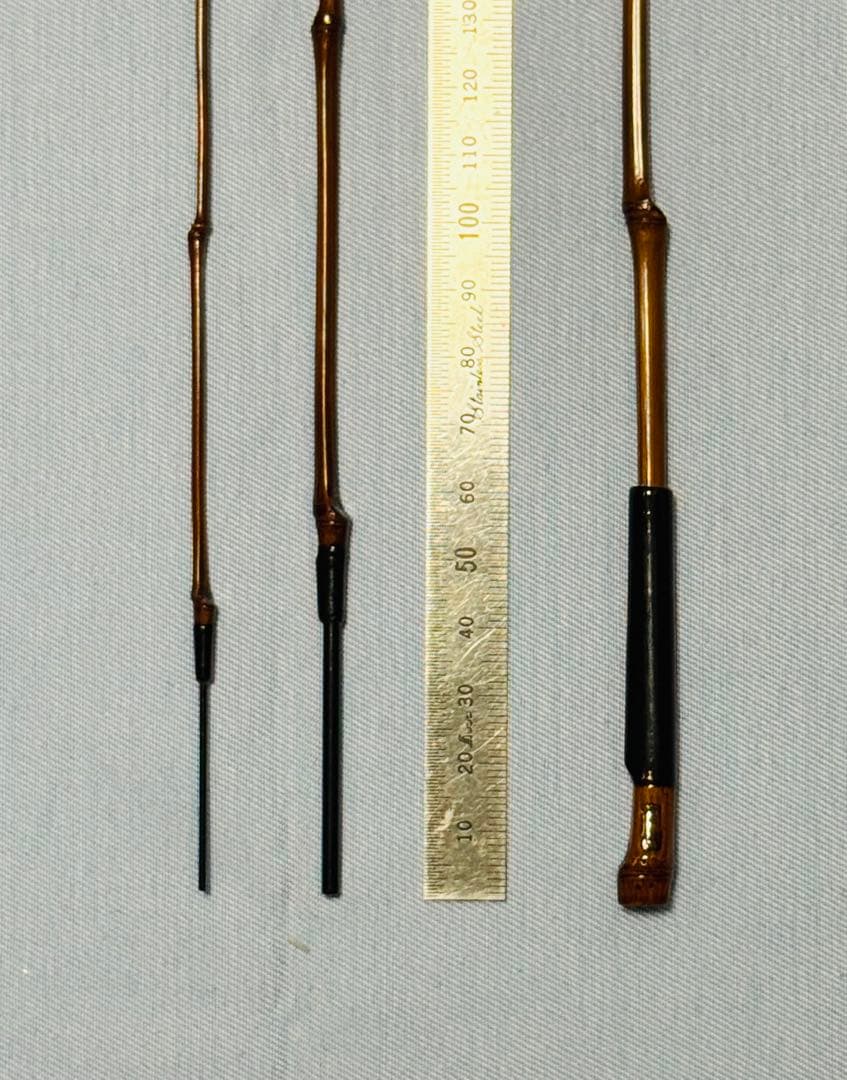 竿師製作の布袋全竹タナゴ竿　三本継