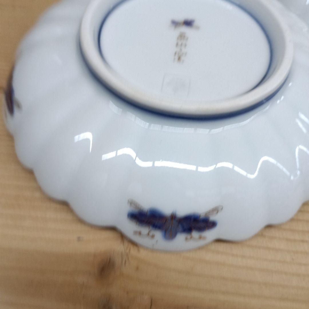 有田焼　西山窯　菊割　金彩　古伊万　花唐草　亀甲紋　銘々皿　5枚セット　B