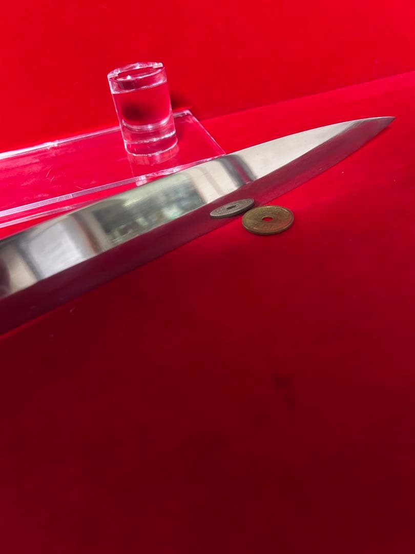 01512 包丁　フグ引　河豚引　本焼　スウェーデン鋼　波紋有り　未使用品