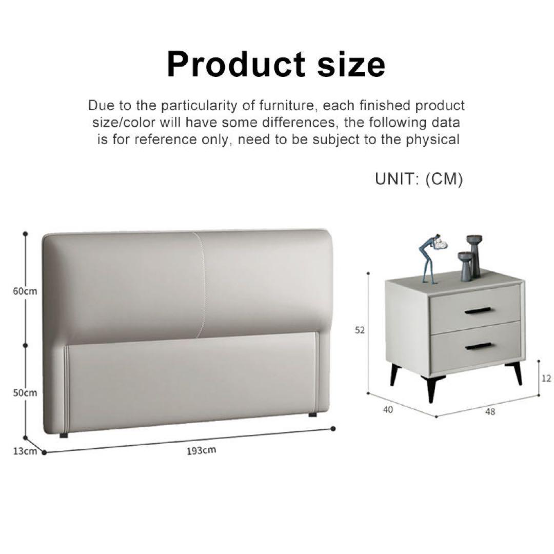 レザーモダンベッド クイーンサイズ