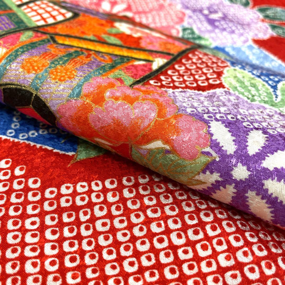 ◎mk-589　七五三　女の子　着物　7歳　　12-2