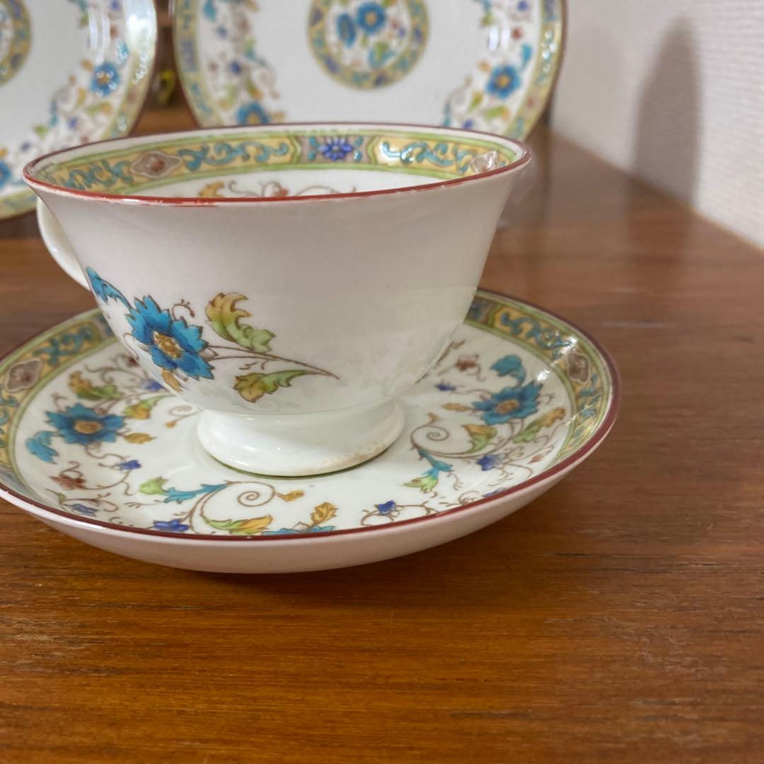 英国　ロイヤルチェルシー　テニスン　カップソーサー　シノワズリ