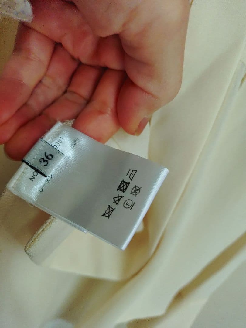 ✿　ebure ビスジョーゼットボウタイシャツブラウス