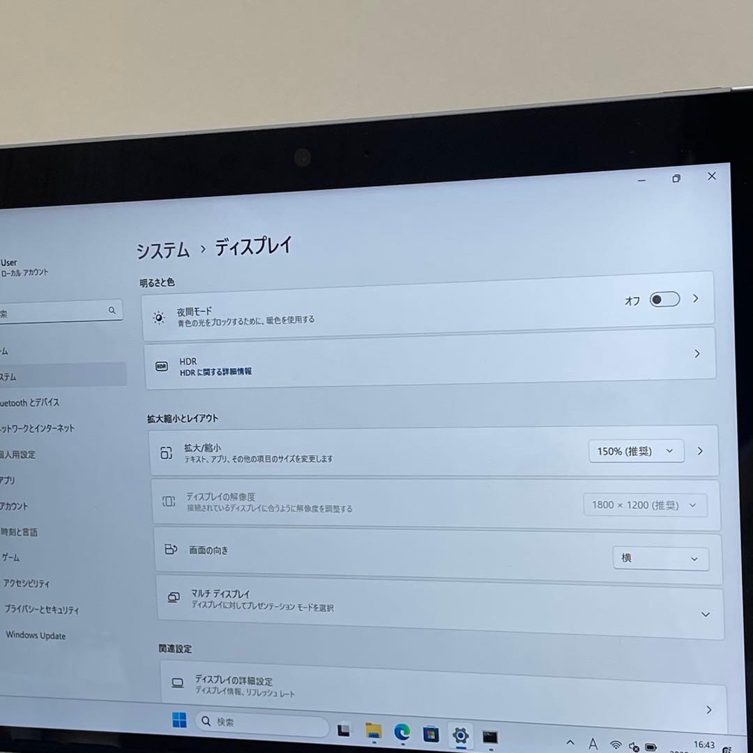 #402 Microsoft Surface Go モデル1824 8GB